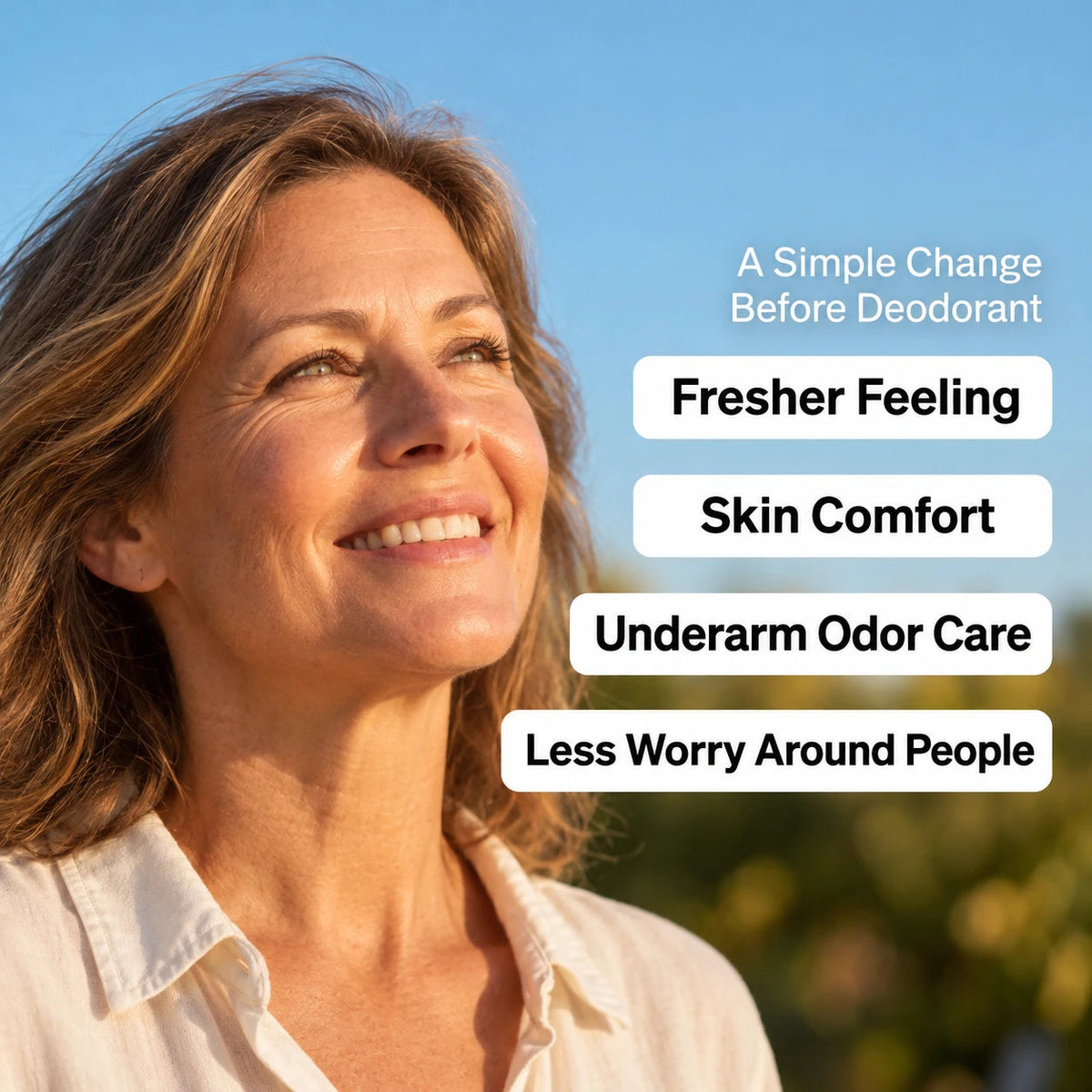 Sweat Deodorizing Soap - lifestyle for changed underarm odor