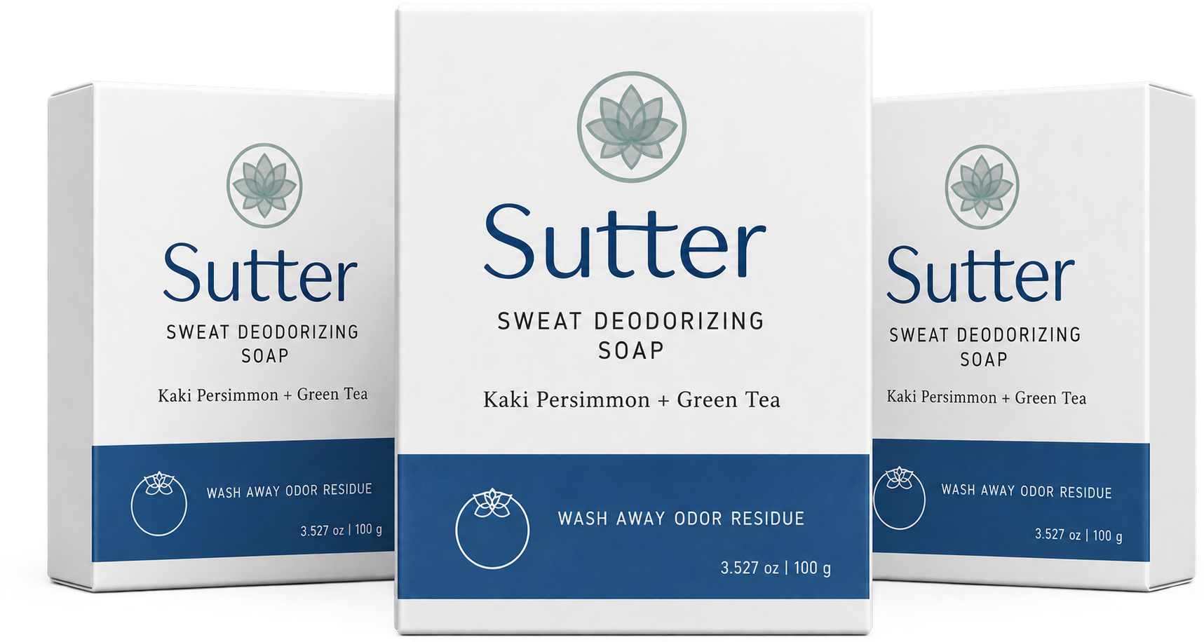 Three boxes of Sutter Sweat Deodorizing Soap